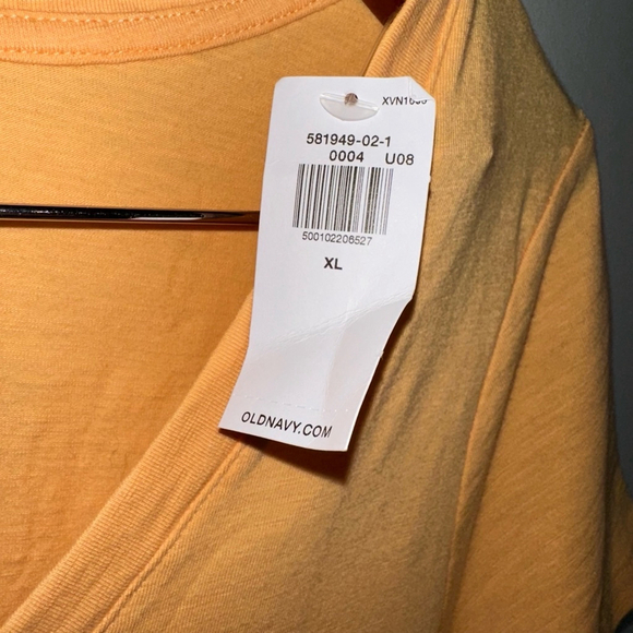 NWT Old Navy Maternity Shirt, XL light Orange Fitted gathered sides lightweight - Picture 8 of 11